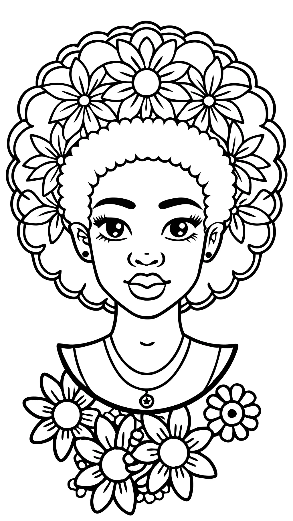 afro coloring pages